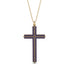 Minimalist Sapphire Cross Necklace - Aaron No. 13 image 1