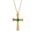 Minimalist Emerald Cross Necklace - Philip No. 4 image 1