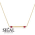 Minimalist Pear Ruby Necklace - Melissa No. 10 image 4