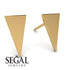 Minimalist Triangle Earrings - Hunter No. 1 image 2