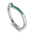 Minimalist V Emerald Ring - Margaret No. 6 image 3