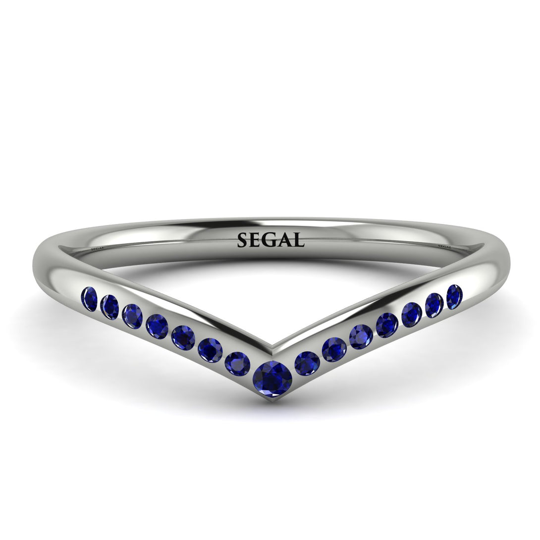 Minimalist V Sapphire Ring - Margaret No. 15