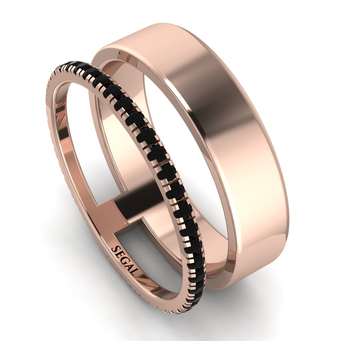 Golden Ratio Black Diamond Band - Isabel No. 8