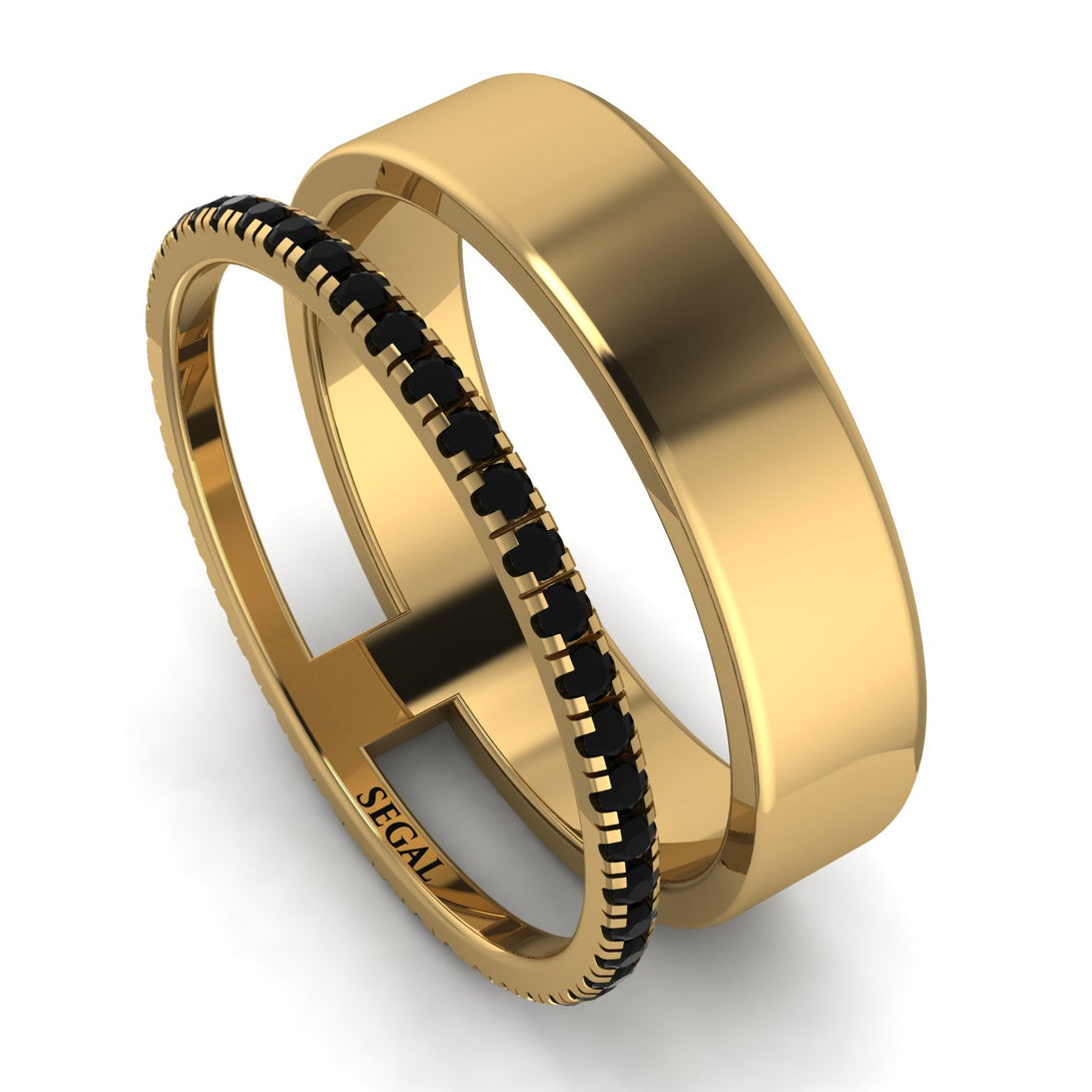 Golden Ratio Black Diamond Band - Isabel No. 7