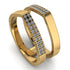 Geometric Diamond Double Wedding Band - Hayden No. 1 image 1