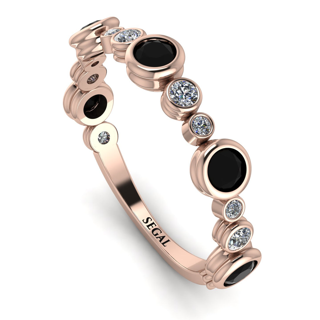 Bezel Black Diamond Eternity Band - Valeria No. 8