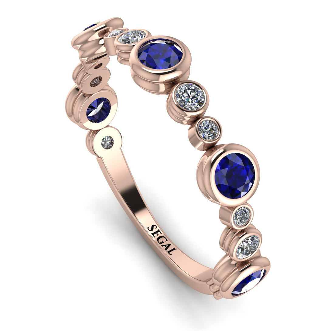 Bezel Sapphire Eternity Band - Valeria No. 14
