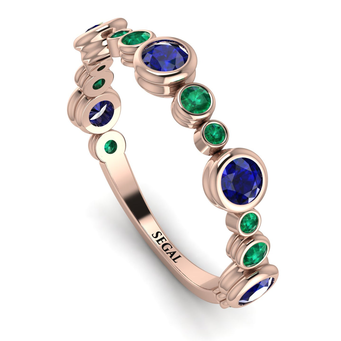 Bezel Sapphire Eternity Band - Valeria No. 29