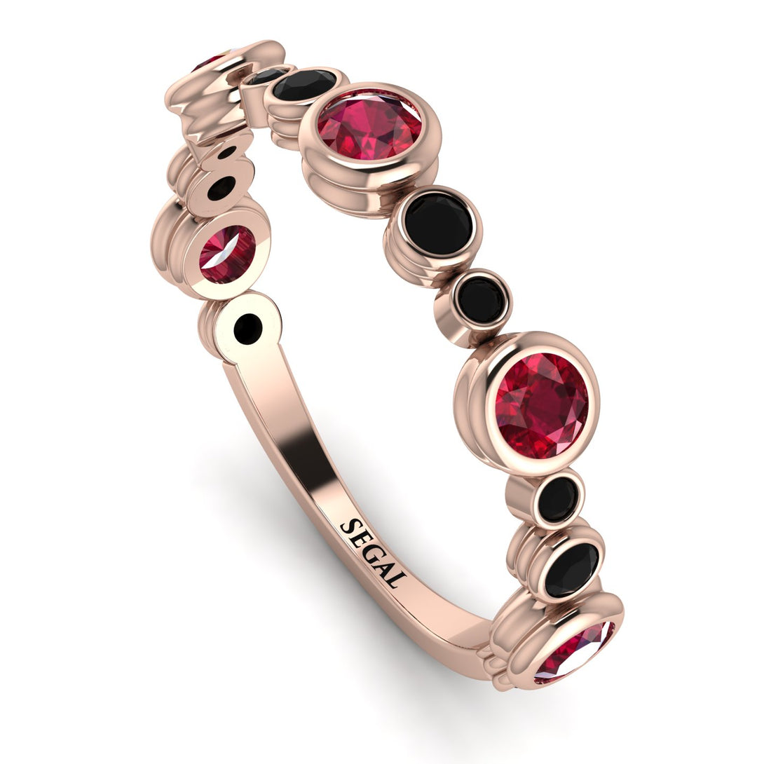 Bezel Ruby Eternity Band - Valeria No. 41