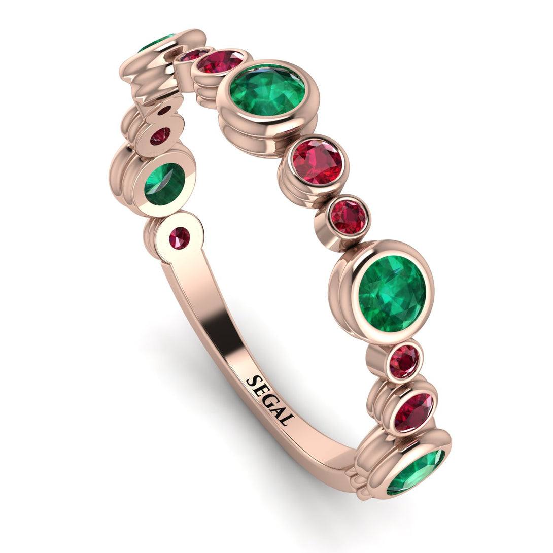 Bezel Emerald Eternity Band - Valeria No. 50