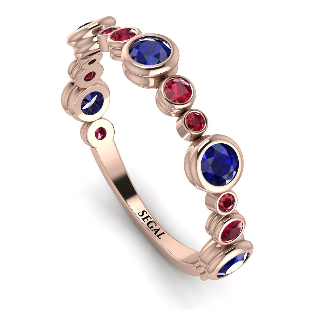 Bezel Sapphire Eternity Band - Valeria No. 59