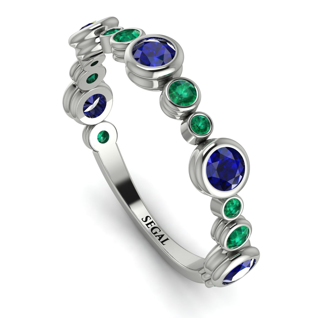 Bezel Sapphire Eternity Band - Valeria No. 30