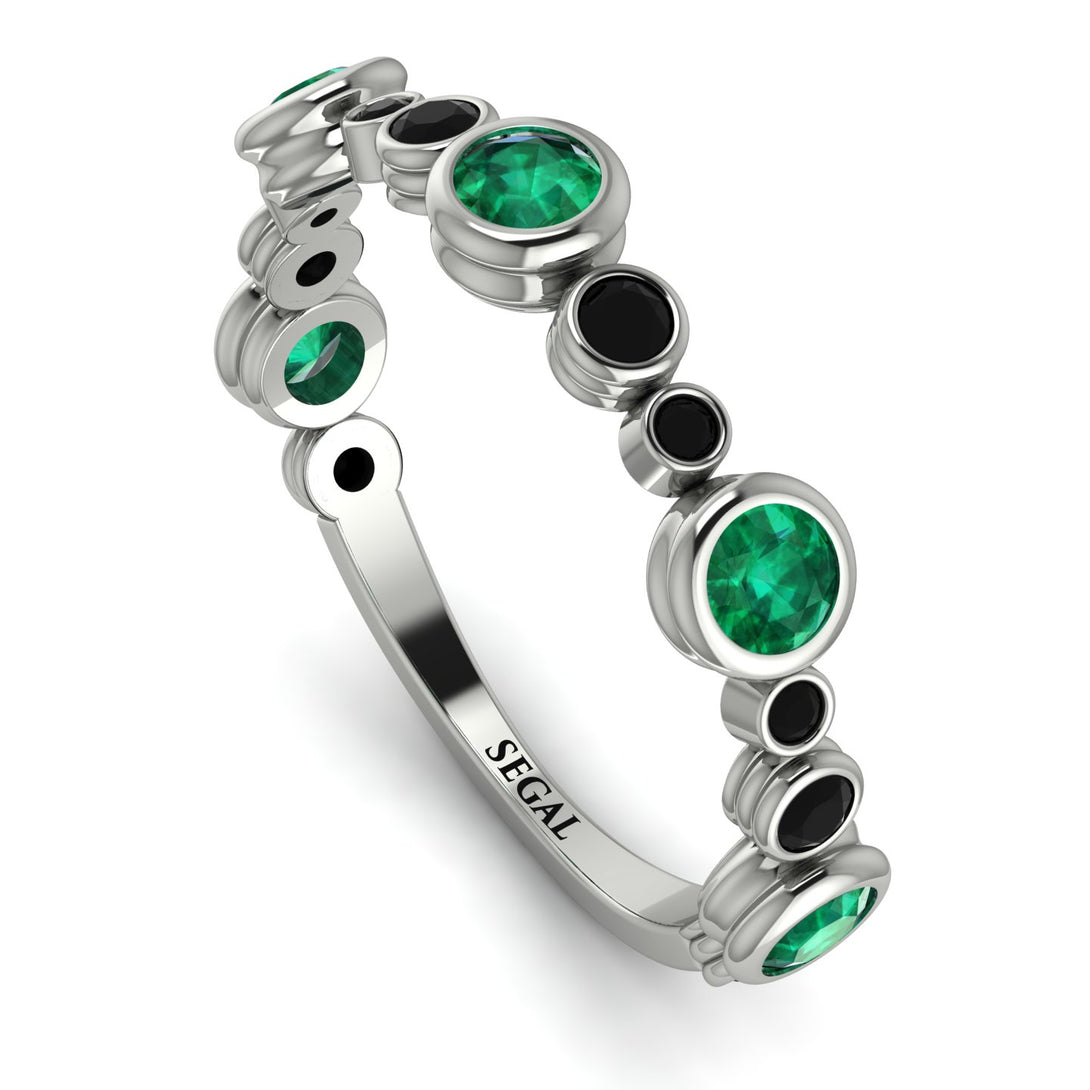 Bezel Emerald Eternity Band - Valeria No. 36