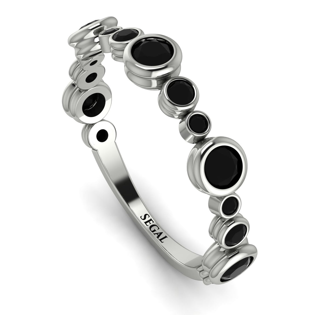 Bezel Black Diamond Eternity Band - Valeria No. 39