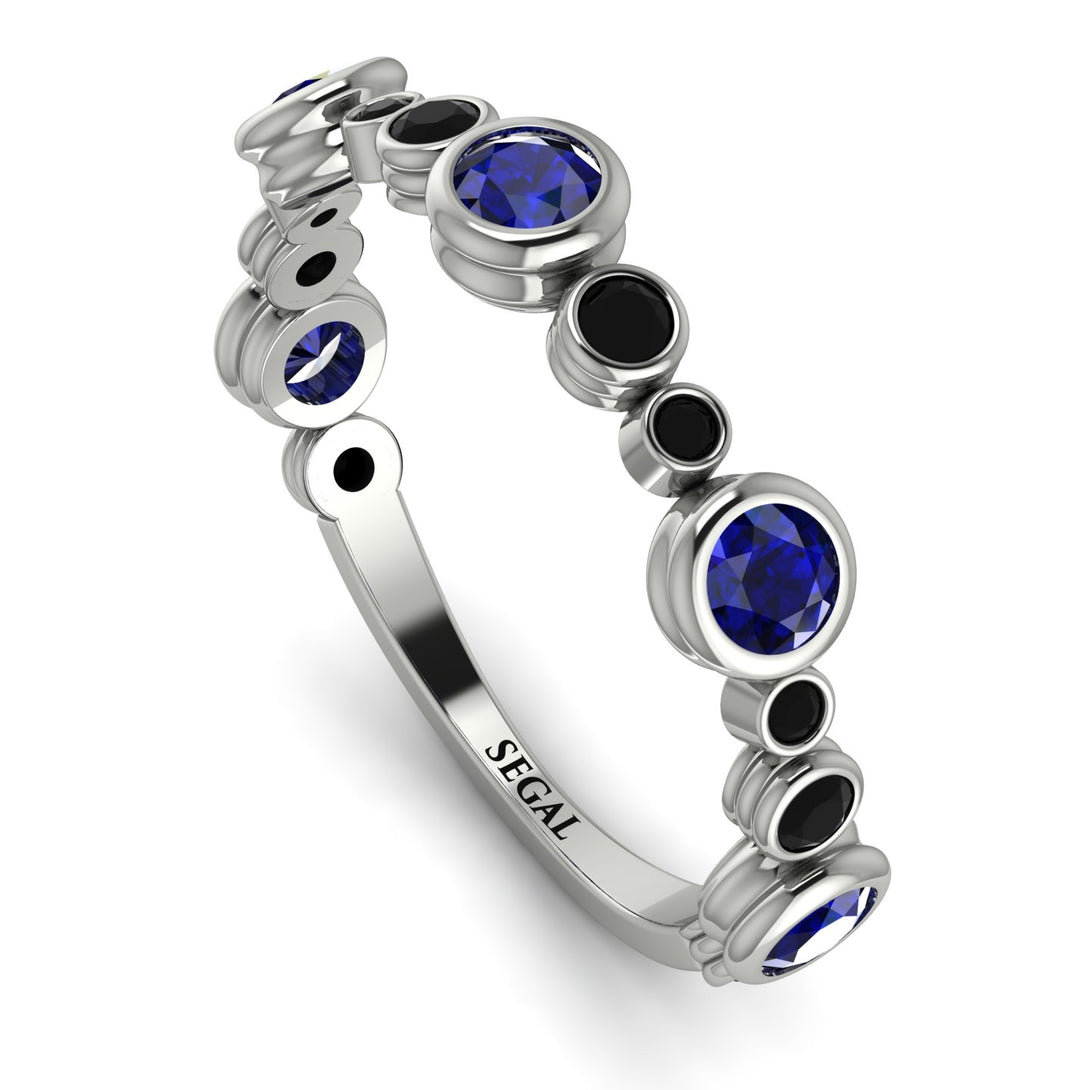 Bezel Sapphire Eternity Band - Valeria No. 45