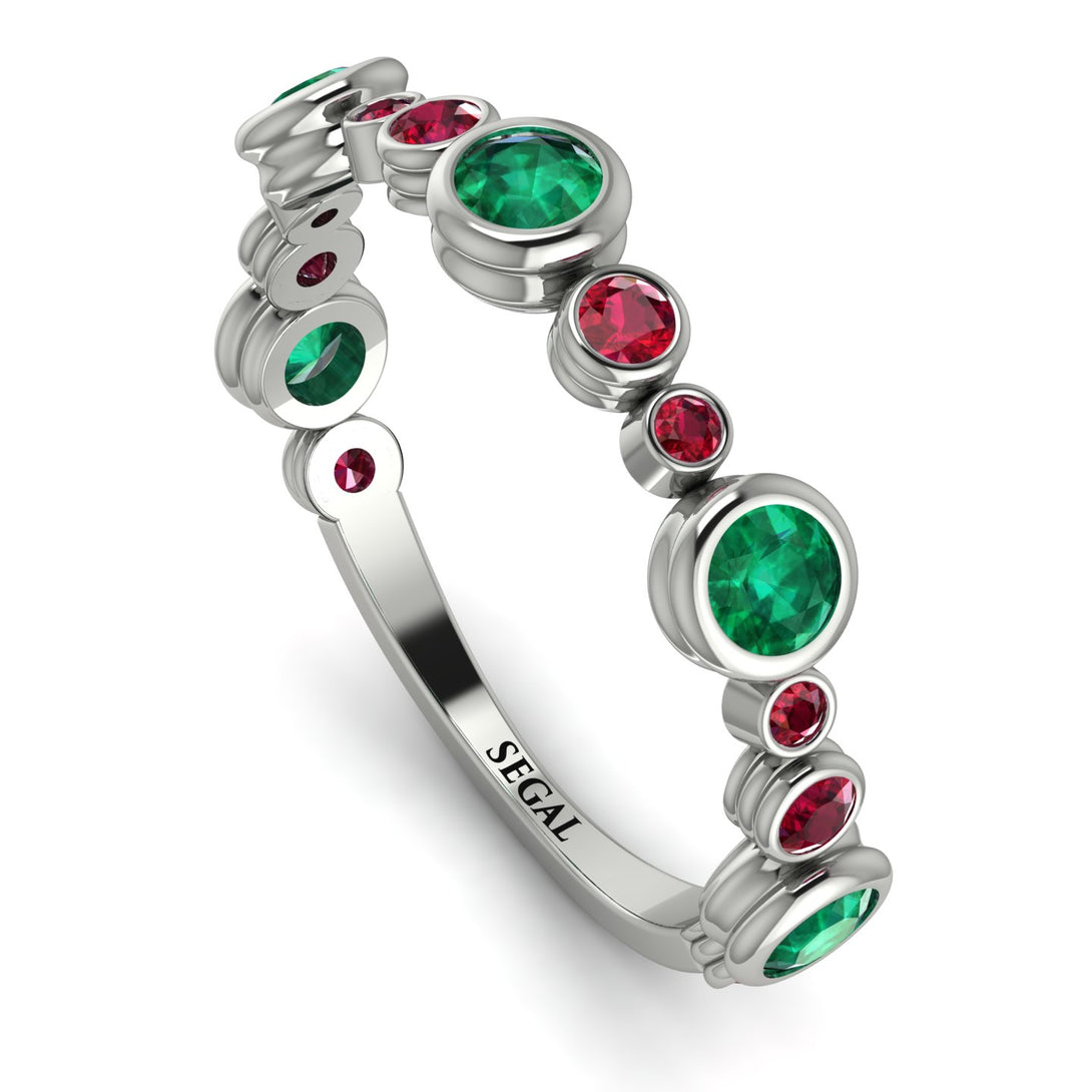 Bezel Emerald Eternity Band - Valeria No. 51