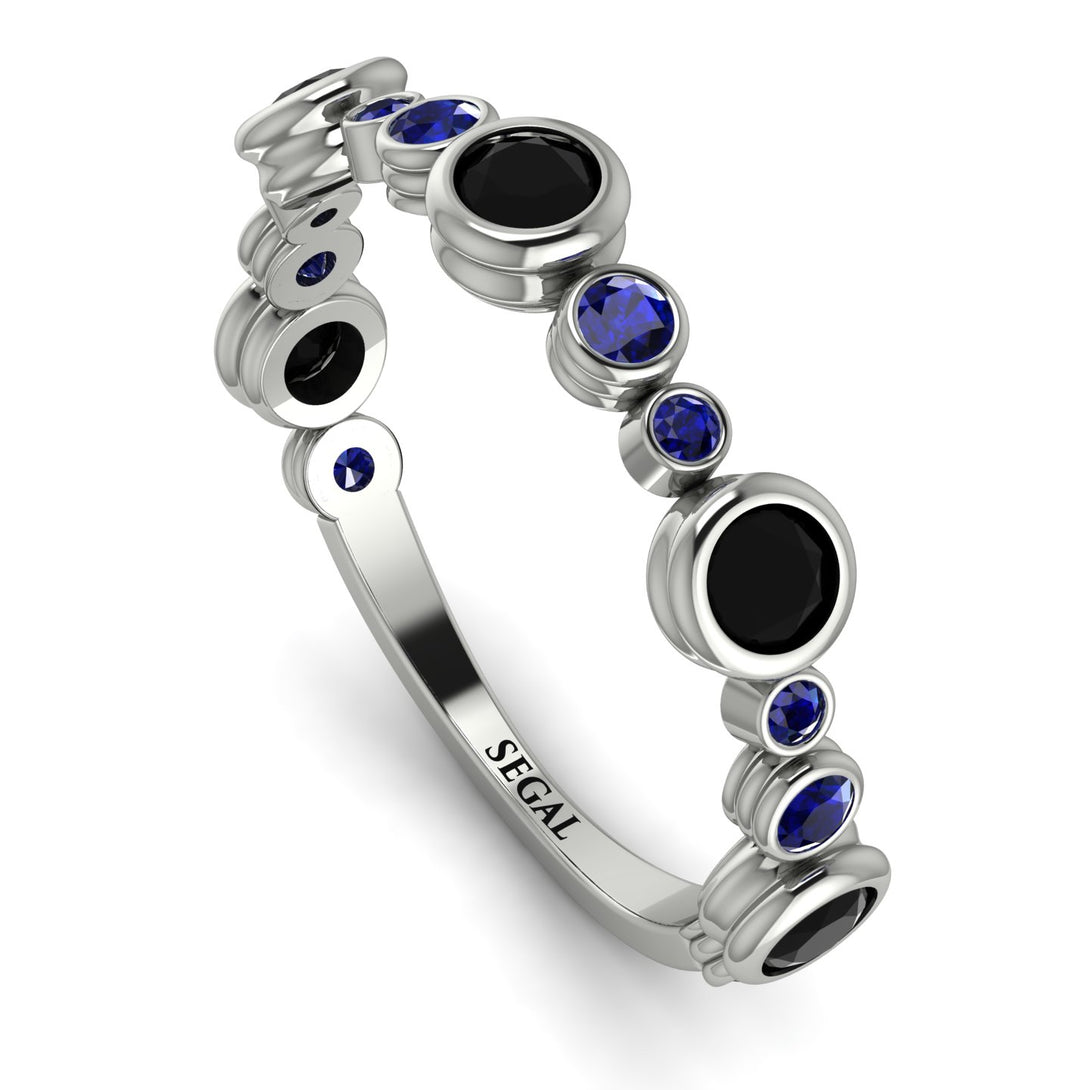 Bezel Black Diamond Eternity Band - Valeria No. 69