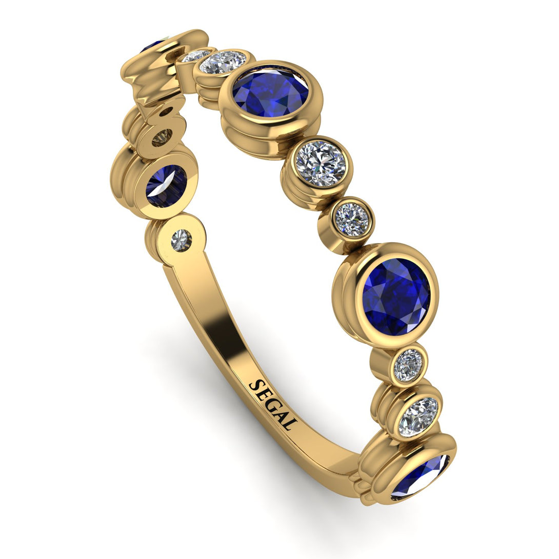 Bezel Sapphire Eternity Band - Valeria No. 13