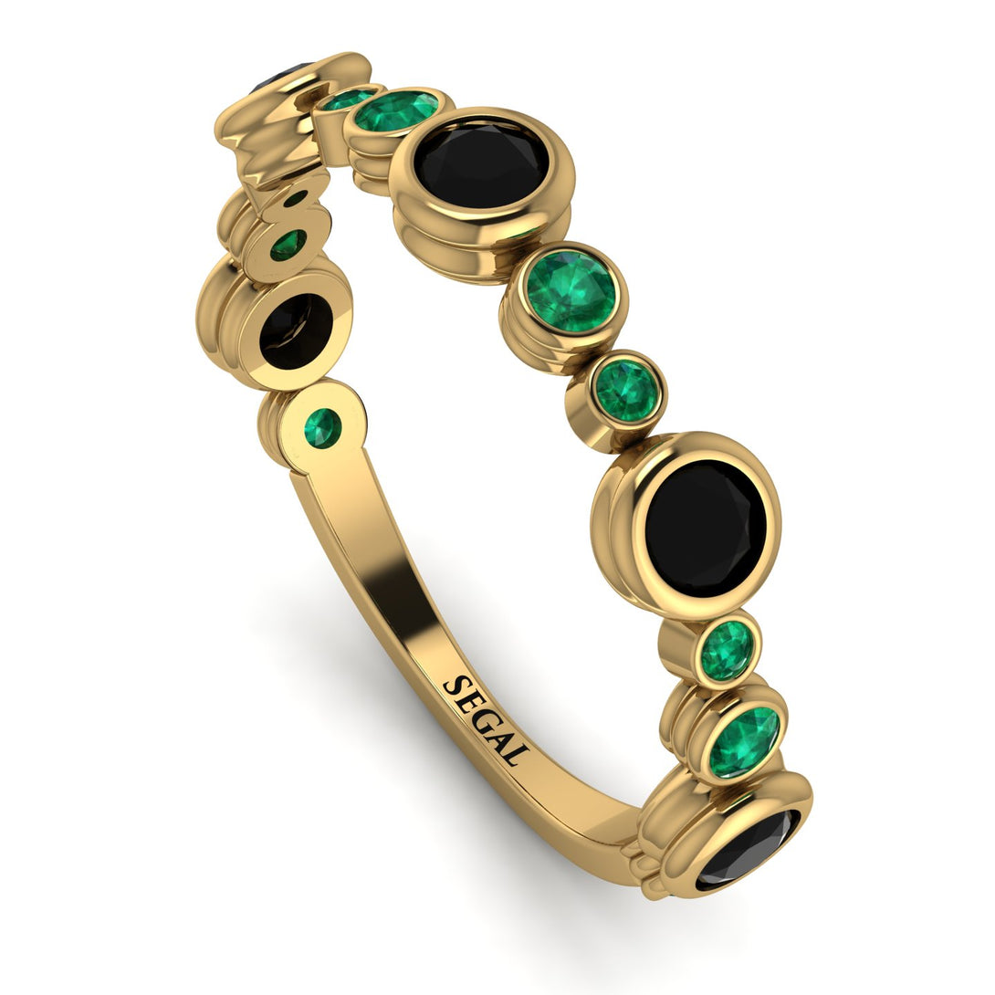 Bezel Black Diamond Eternity Band - Valeria No. 22