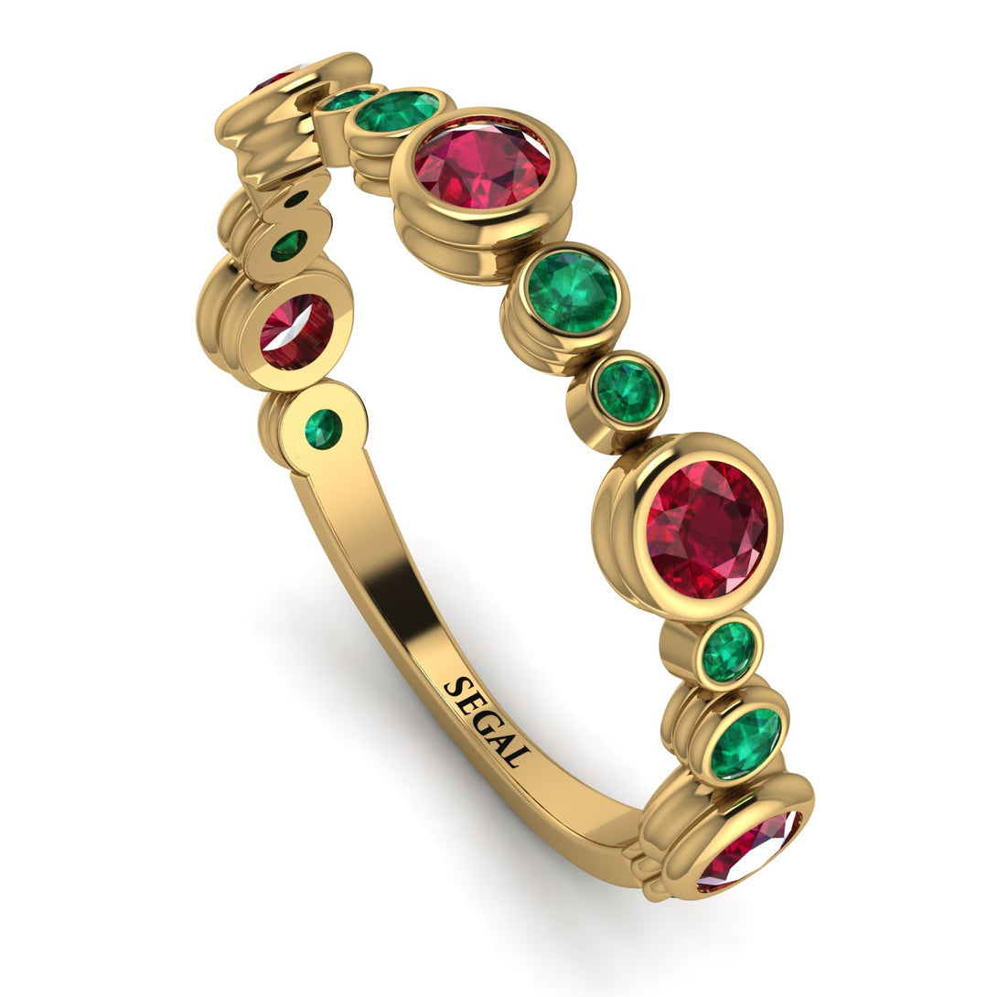 Bezel Ruby Eternity Band - Valeria No. 25