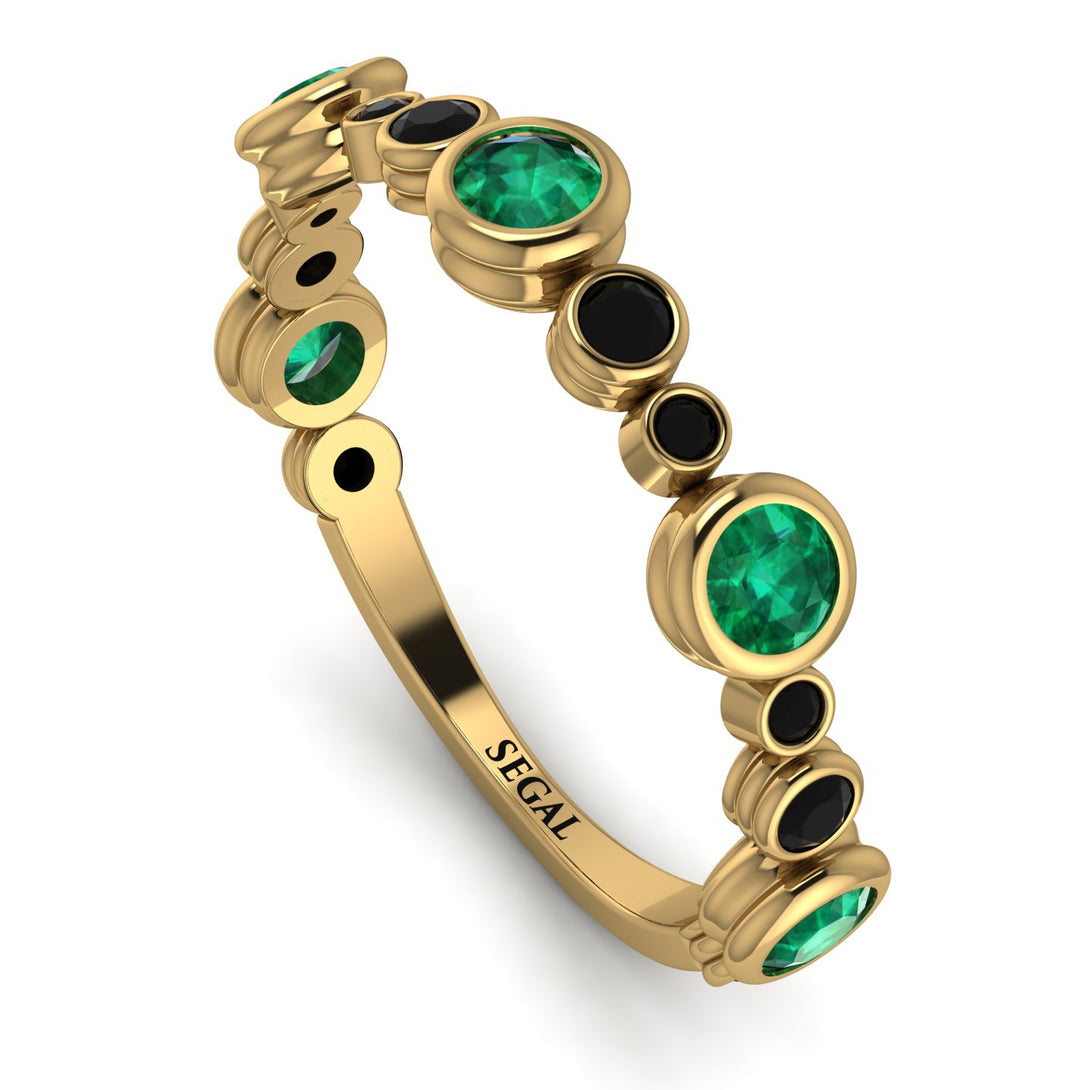 Bezel Emerald Eternity Band - Valeria No. 34