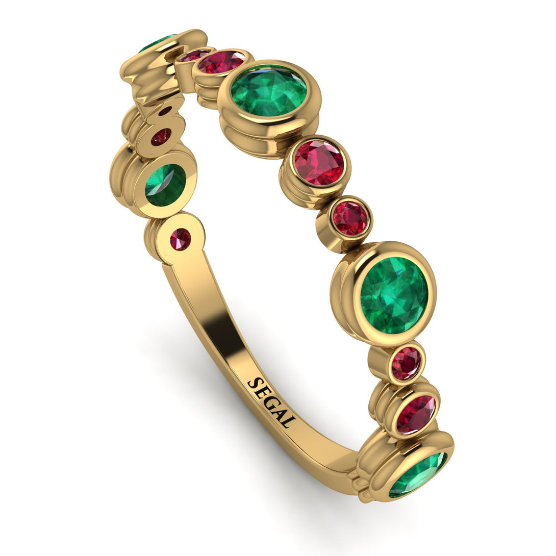 Bezel Emerald Eternity Band - Valeria No. 49