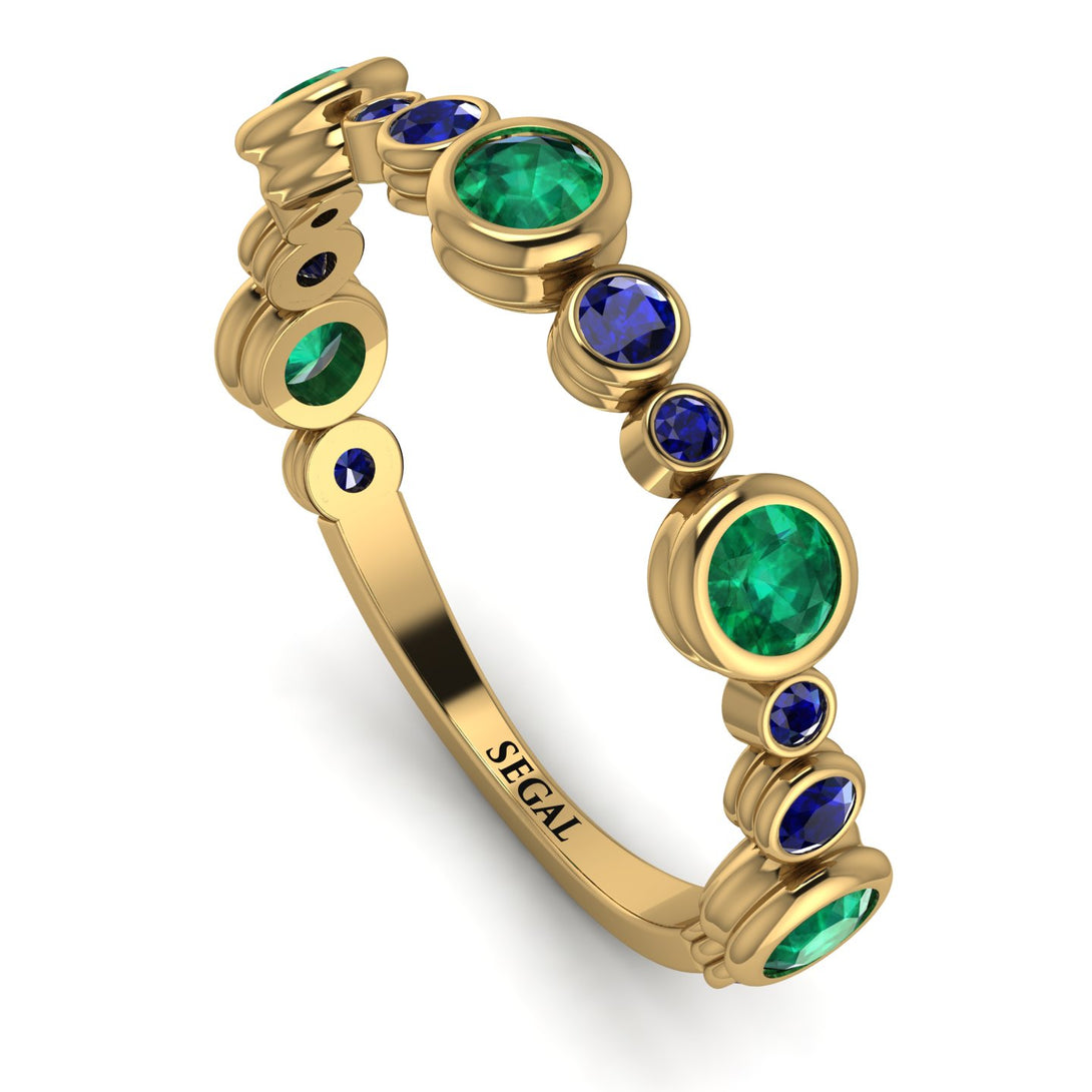 Bezel Emerald Eternity Band - Valeria No. 64