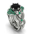 Nature Inspired Black Diamond Bridal Set - Sandra No. 24 image 1