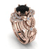 Nature Inspired Black Diamond Bridal Set - Sandra No. 8 image 1