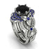 Nature Inspired Black Diamond Bridal Set - Sandra No. 69 image 1