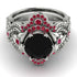 Nature Inspired Black Diamond Bridal Set - Sandra No. 54 image 2