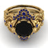 Nature Inspired Black Diamond Bridal Set - Sandra No. 67 image 2
