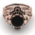 Nature Inspired Black Diamond Bridal Set - Sandra No. 38 image 2