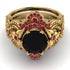 Nature Inspired Black Diamond Bridal Set - Sandra No. 52 image 2
