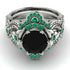 Nature Inspired Black Diamond Bridal Set - Sandra No. 24 image 2