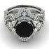 Nature Inspired Black Diamond Bridal Set - Sandra No. 9 image 2