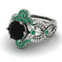 Nature Inspired Black Diamond Bridal Set - Sandra No. 24 image 3