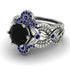 Nature Inspired Black Diamond Bridal Set - Sandra No. 69 image 3