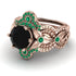 Nature Inspired Black Diamond Bridal Set - Sandra No. 23 image 3