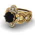 Nature Inspired Black Diamond Bridal Set - Sandra No. 7 image 3