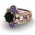Nature Inspired Black Diamond Bridal Set - Sandra No. 68 image 3