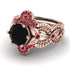 Nature Inspired Black Diamond Bridal Set - Sandra No. 53 image 3