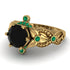 Nature Inspired Black Diamond Ring - Sandra No. 22 image 3