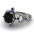 Nature Inspired Black Diamond Ring - Sandra No. 69 image 3