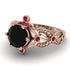Nature Inspired Black Diamond Ring - Sandra No. 53 image 3