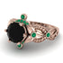 Nature Inspired Black Diamond Ring - Sandra No. 23 image 3