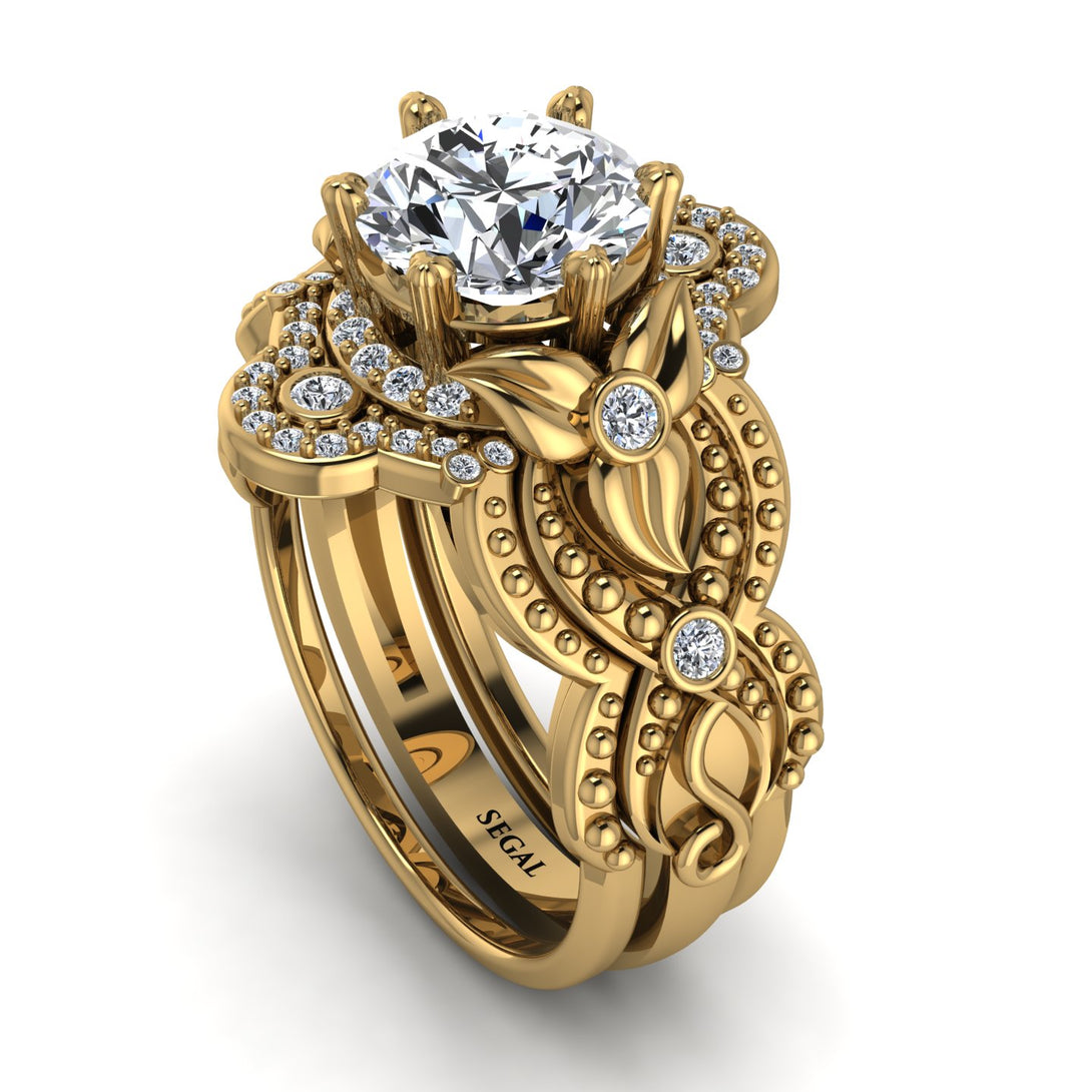Nature Inspired Diamond Bridal Set - Sandra No. 1