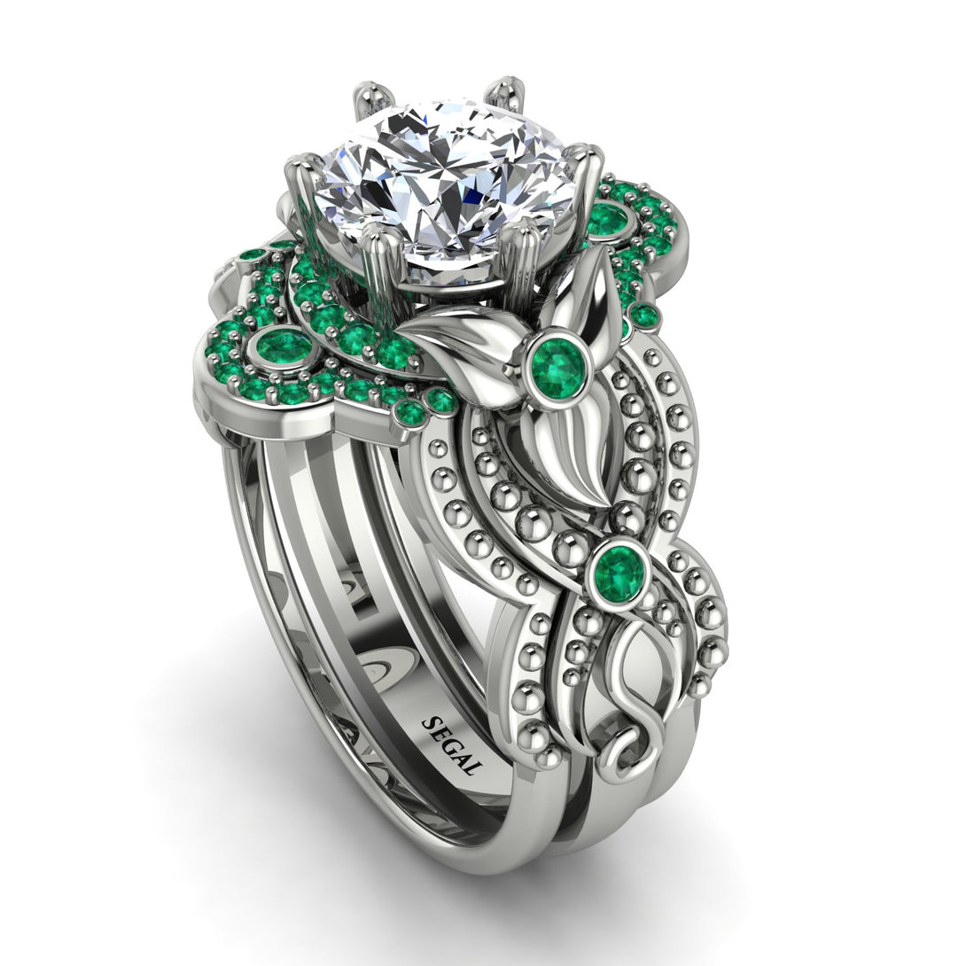 Nature Inspired Diamond Bridal Set - Sandra No. 18
