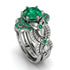 Nature Inspired Emerald Bridal Set - Sandra No. 21 image 1