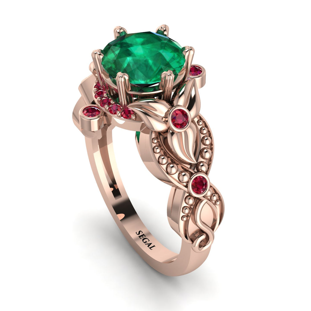 Nature Inspired Emerald Ring - Sandra No. 50